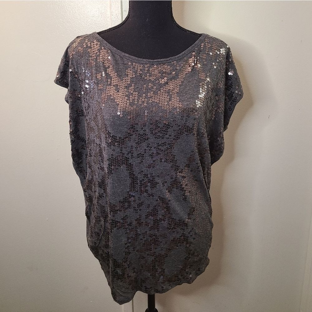 Women's Michael Kors Flowy Gray Top Medium